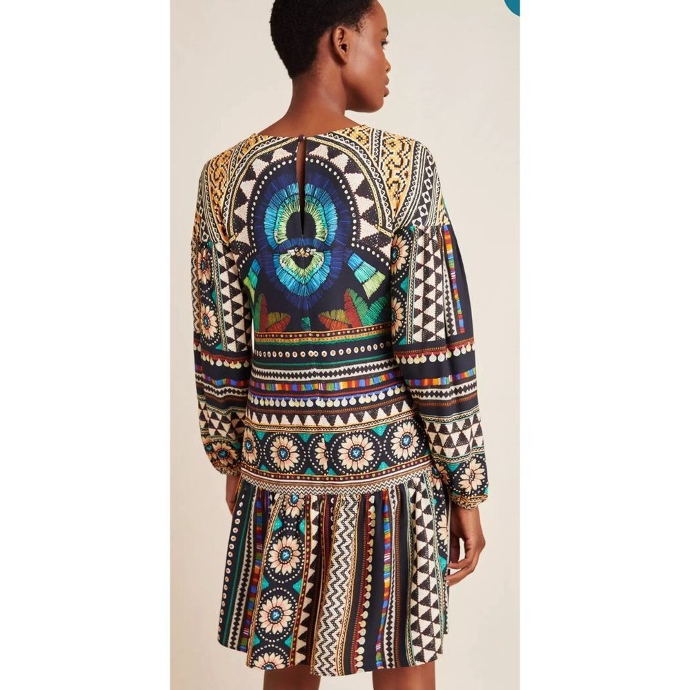 Farm Rio Carlotta abstract Patterned long sleeves tunic Dress - Picture 2 of 10